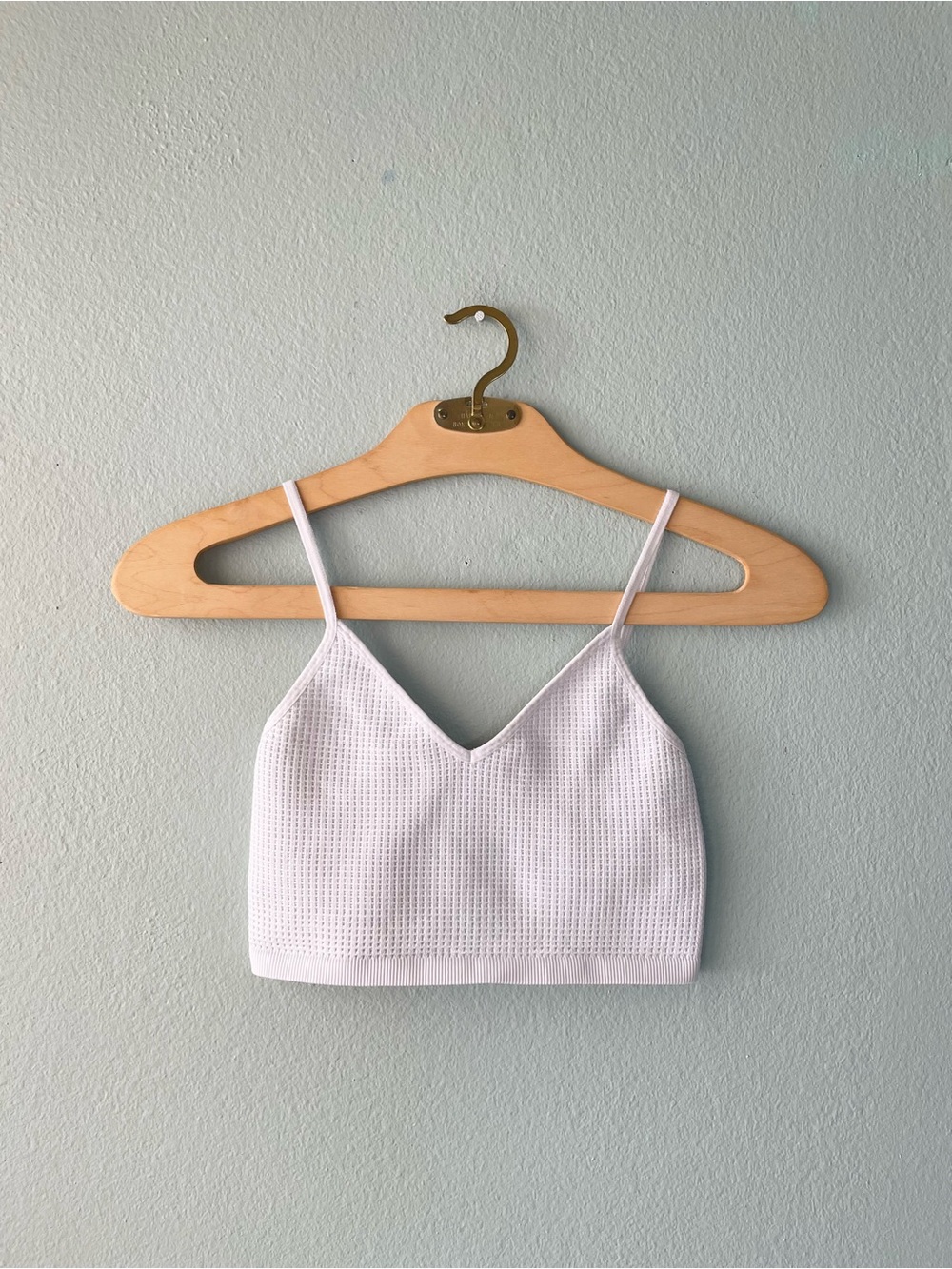 🌻5/$15🌻 Unbranded | White Waffle Textured Cropped Cami Tank
